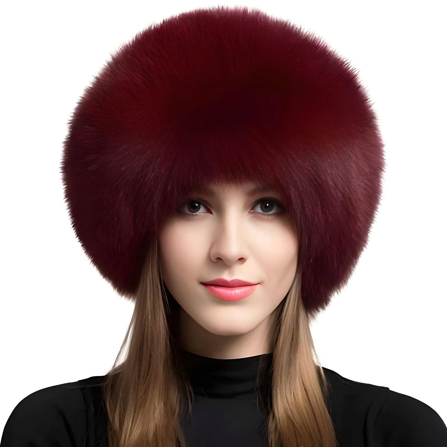 100% Natural Fox Fur Hat Women's Cap Thick Fur Cap Winter Warm Hat Female Fashion For Women Hat With Earmuffs Hat