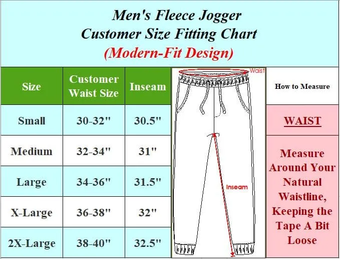 [3-Pack] Men's Slim-Fit Fleece Jogger Sweatpants