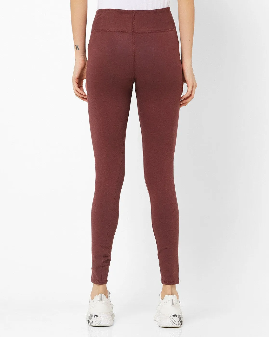 Adorna Active Leggings - Coffee Brown