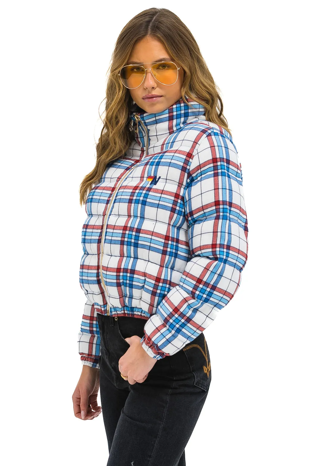 APRES PLAID PUFFER JACKET - MONTAUK PLAID