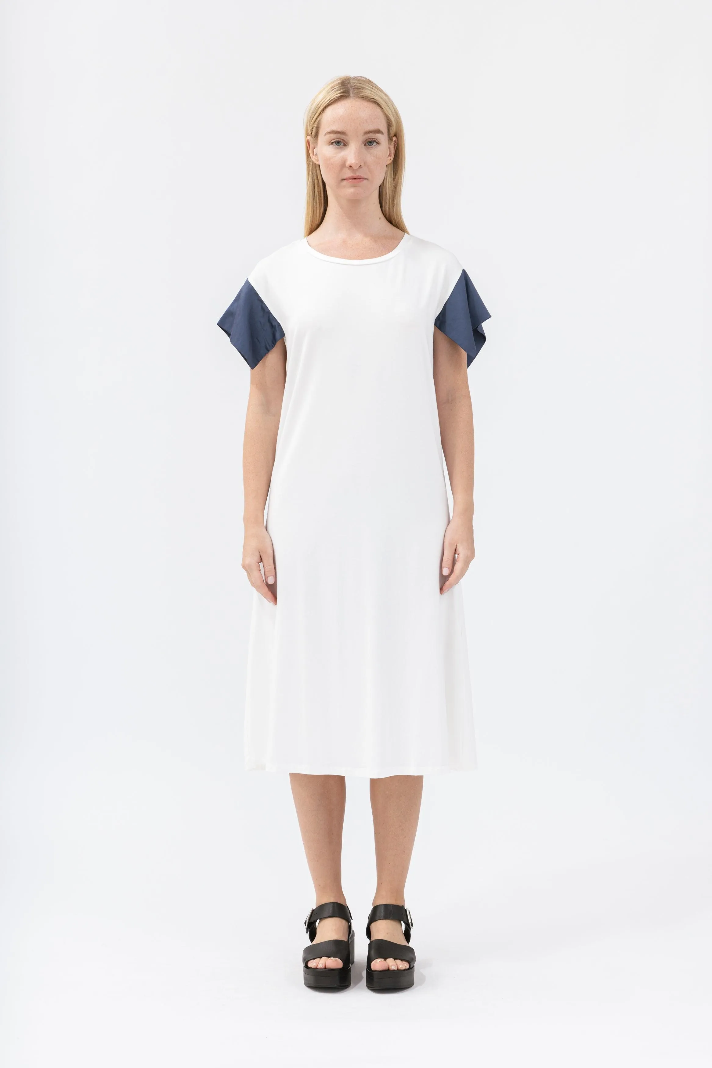 Bamboo Contrast Sleeve Dress