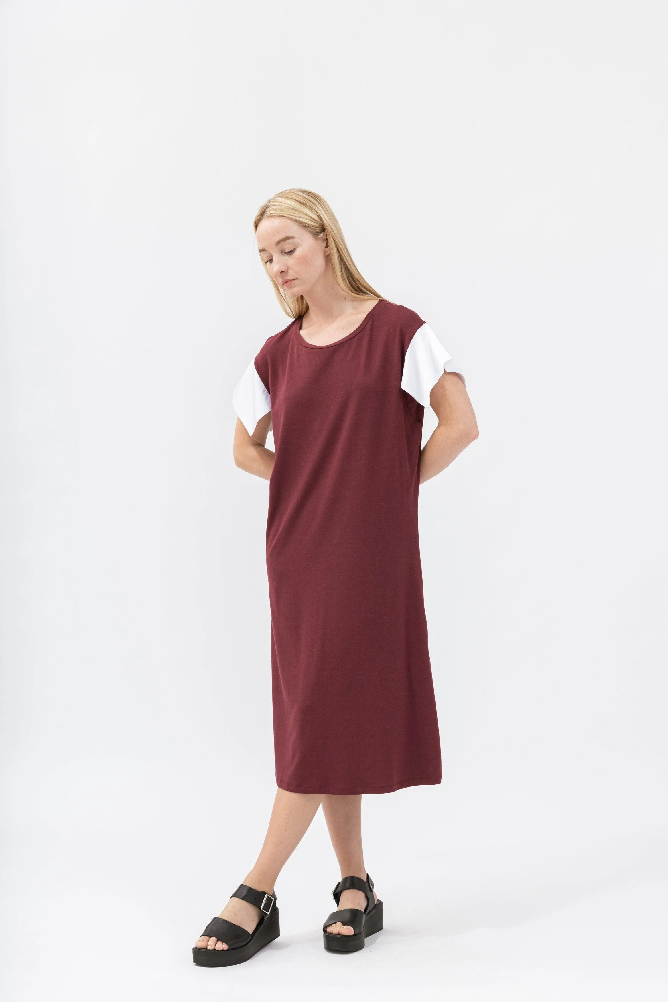 Bamboo Contrast Sleeve Dress