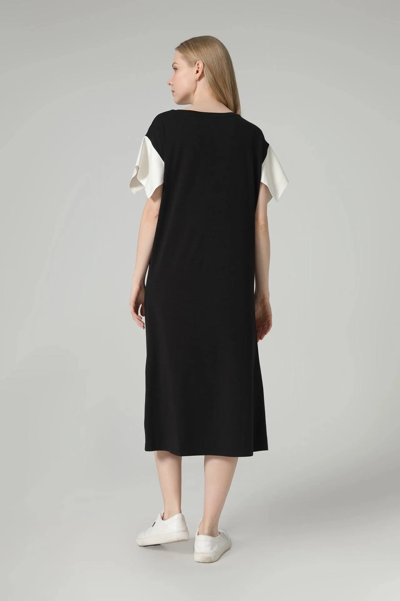 Bamboo Contrast Sleeve Dress