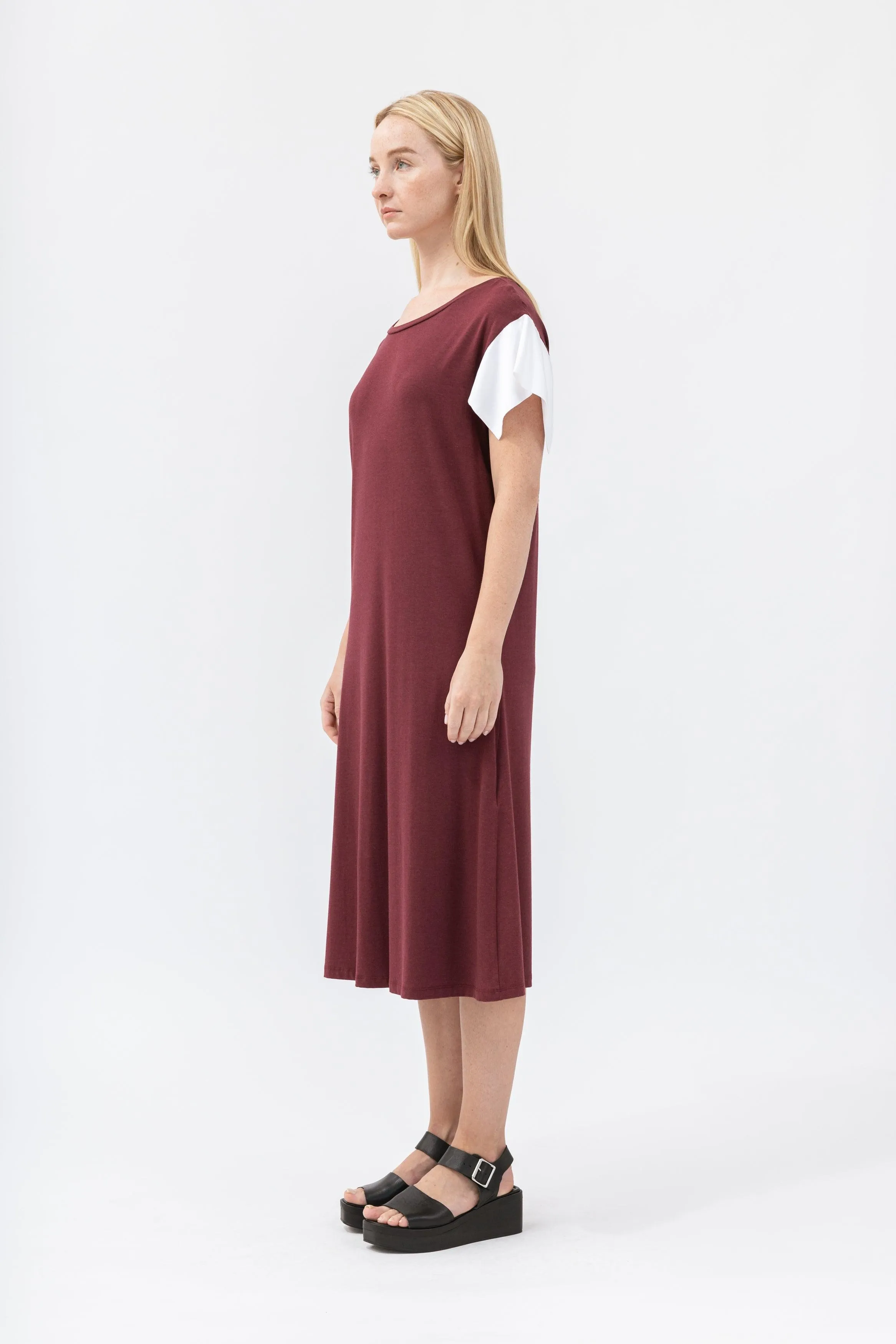 Bamboo Contrast Sleeve Dress