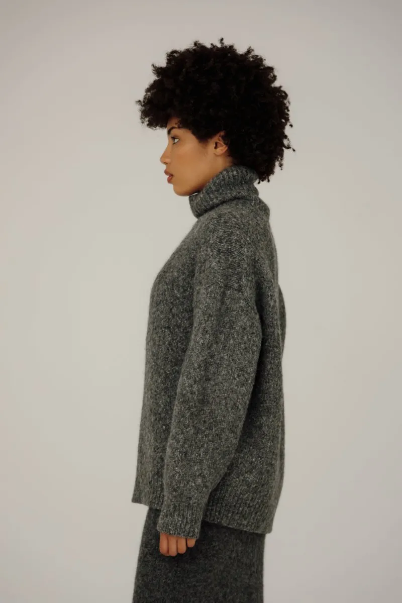 Bare Knitwear Uma Rollneck Sweater (Granite)