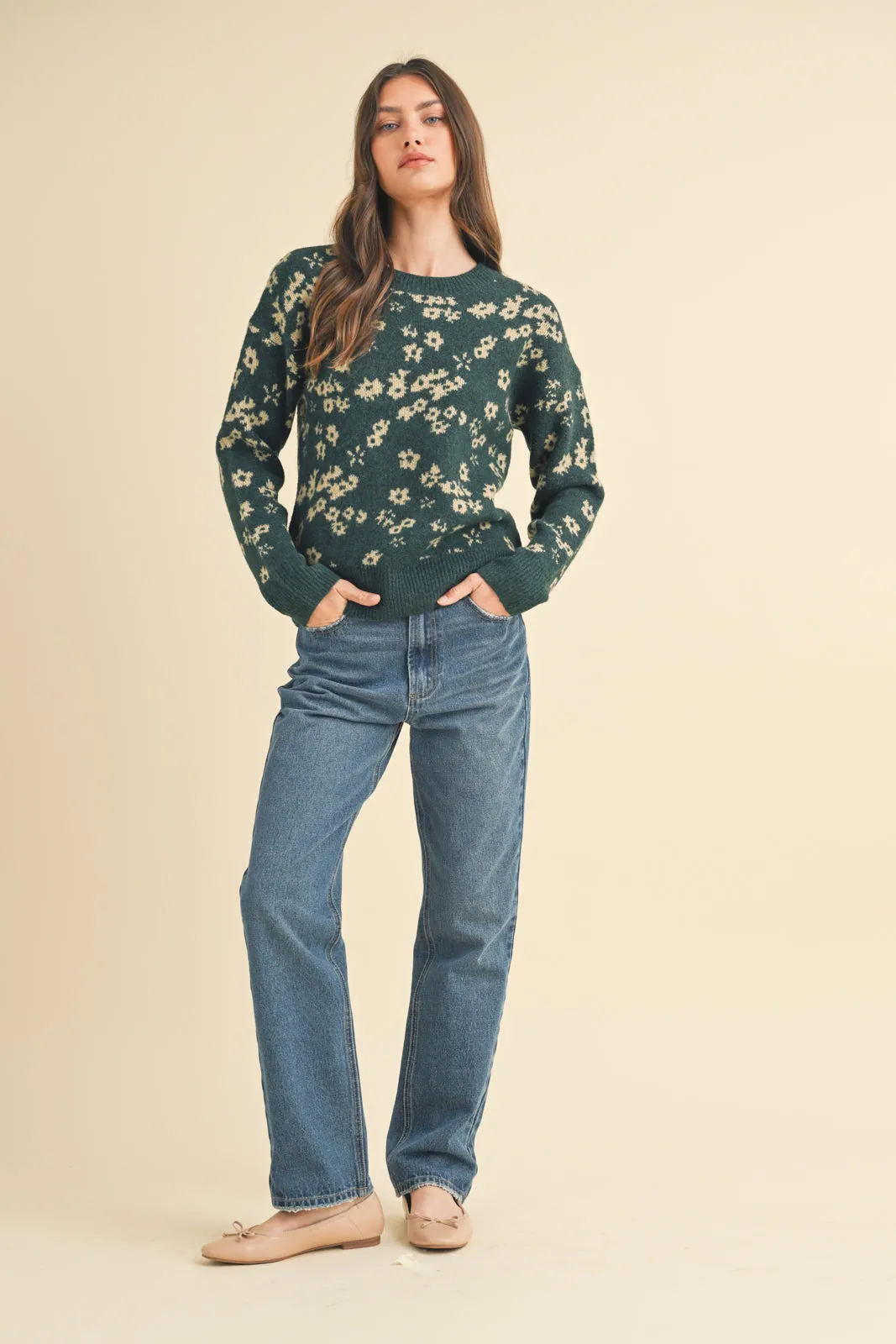 Bella Floral Brushed Sweater