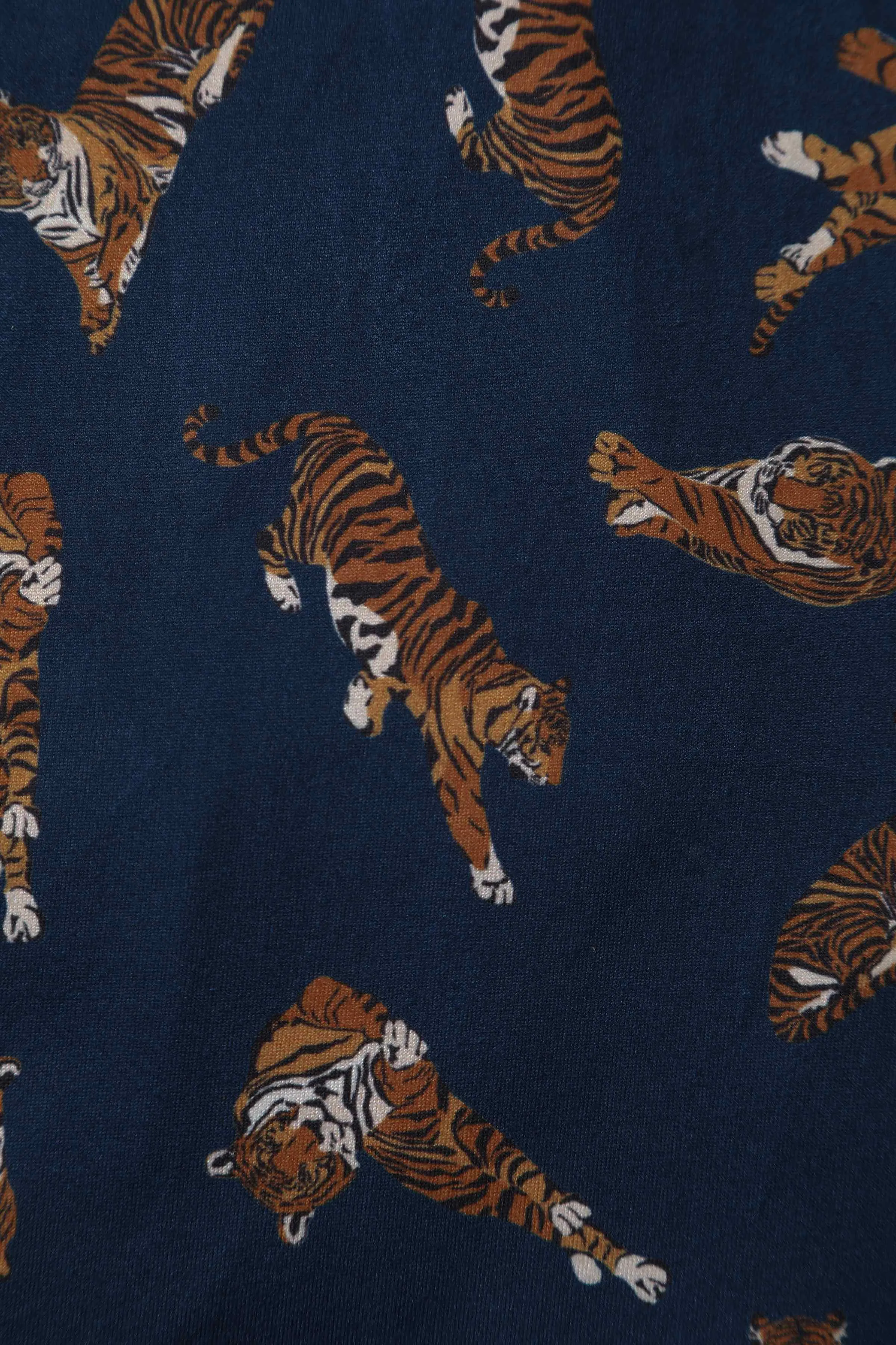 Billie Navy Blue Tiger Print Dress