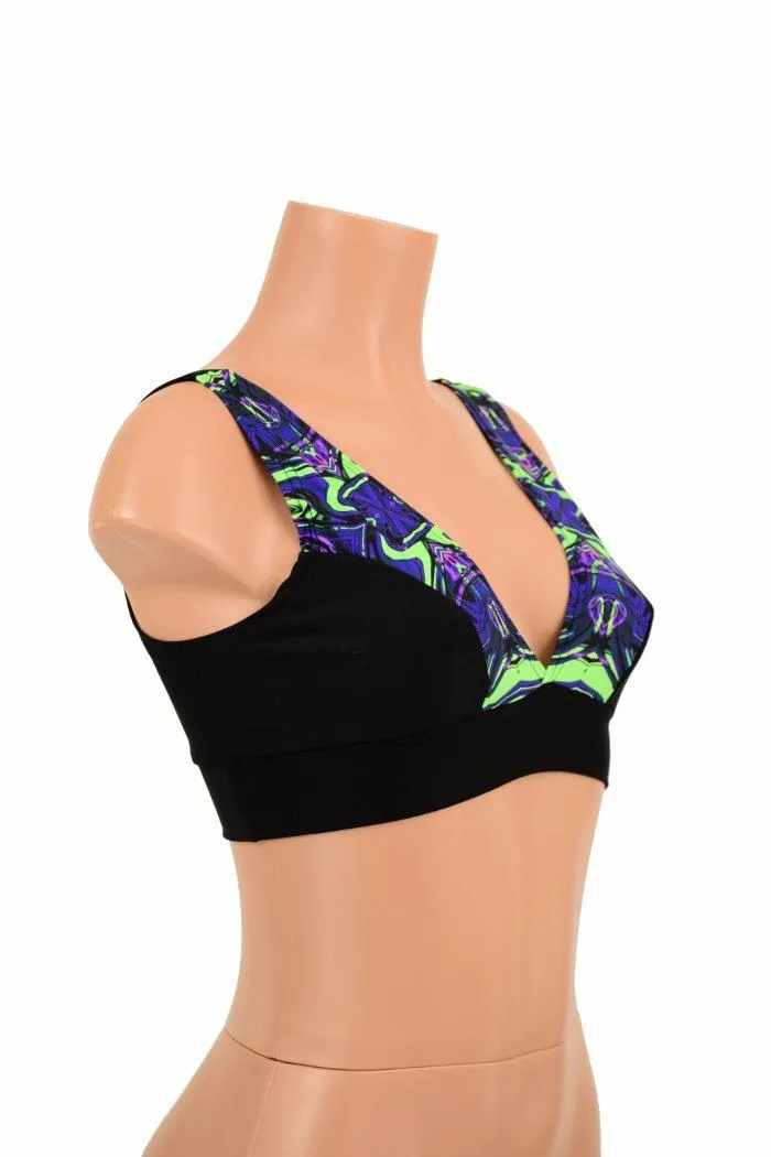 Black Zen & Neon Melt Starlette Bralette