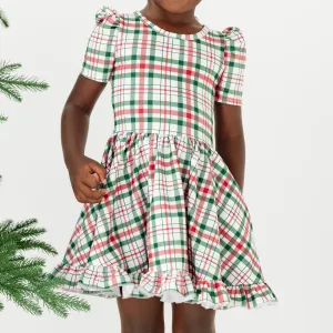 Christmas Plaid Twirl Dress