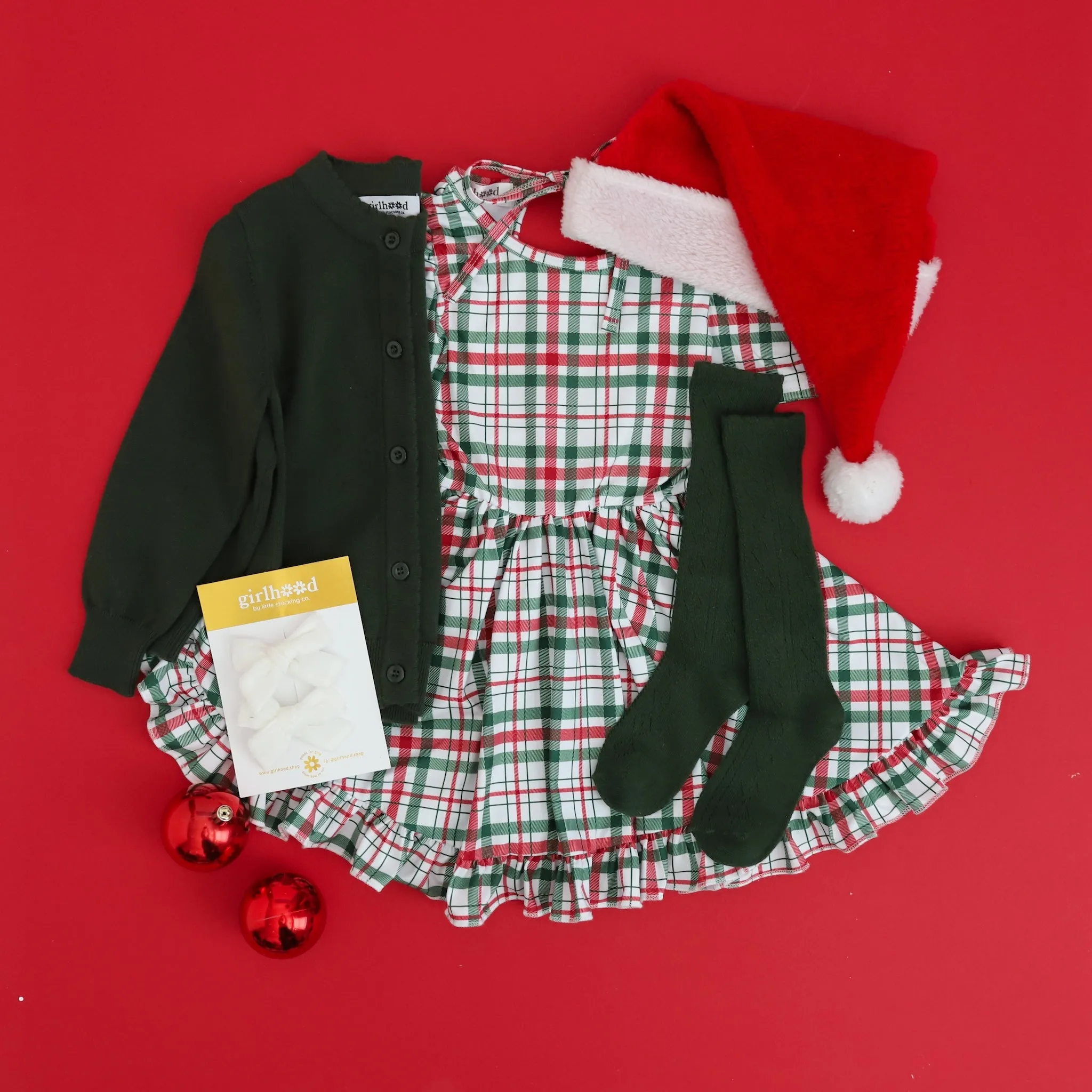 Christmas Plaid Twirl Dress