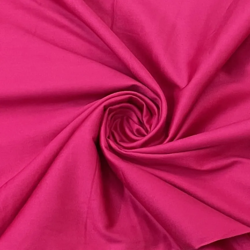 Classic Punch Pink Solid Cotton Satin