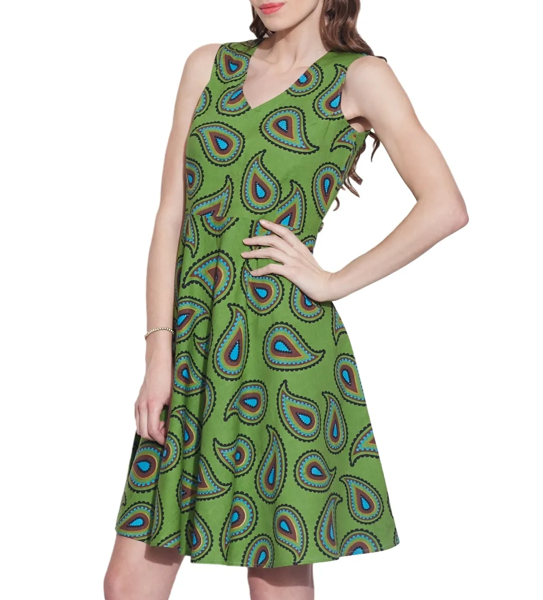 Clothes For Women Cotton Printed Dress,Machine Washable,W-CPD32-1623, Size-32 Inch