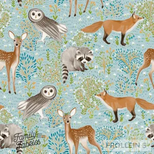 Cotton Jersey - Spring Woodland Azure