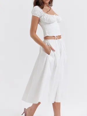 Cowgirl Aesthetics Graceful Zippered Maxi Skirt