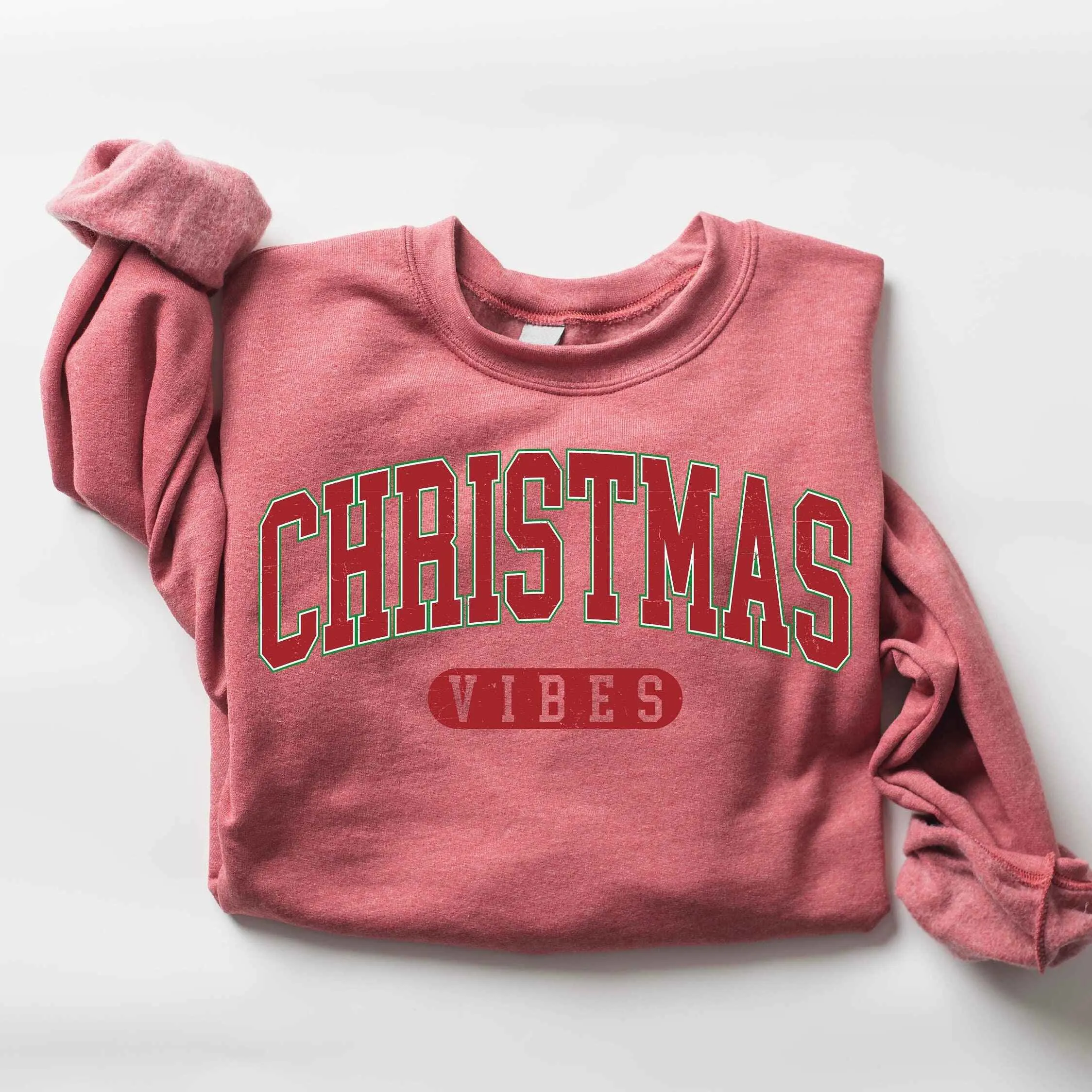 Cozy "Christmas Vibes" Sweatshirt – Festive Holiday Apparel