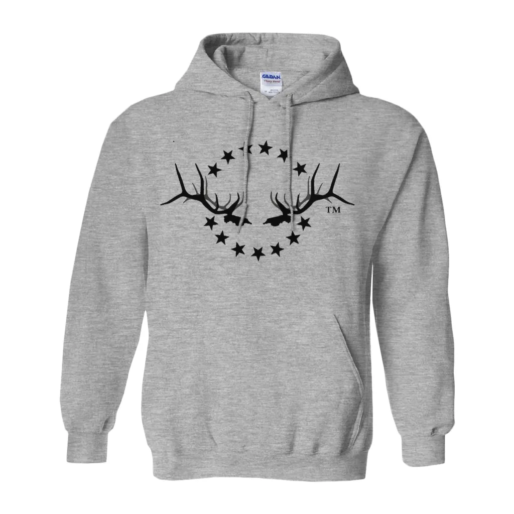 Hooded Sweatshirt with Elk Logo