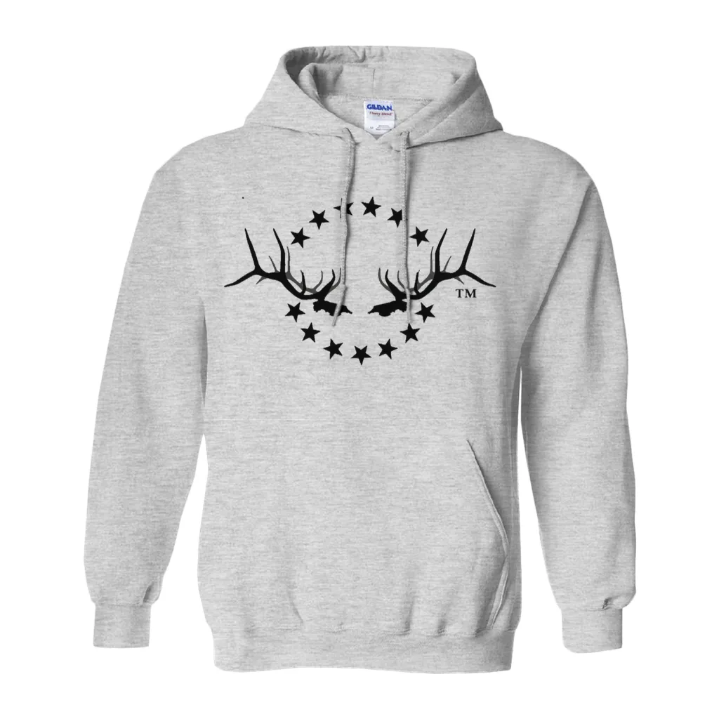 Hooded Sweatshirt with Elk Logo