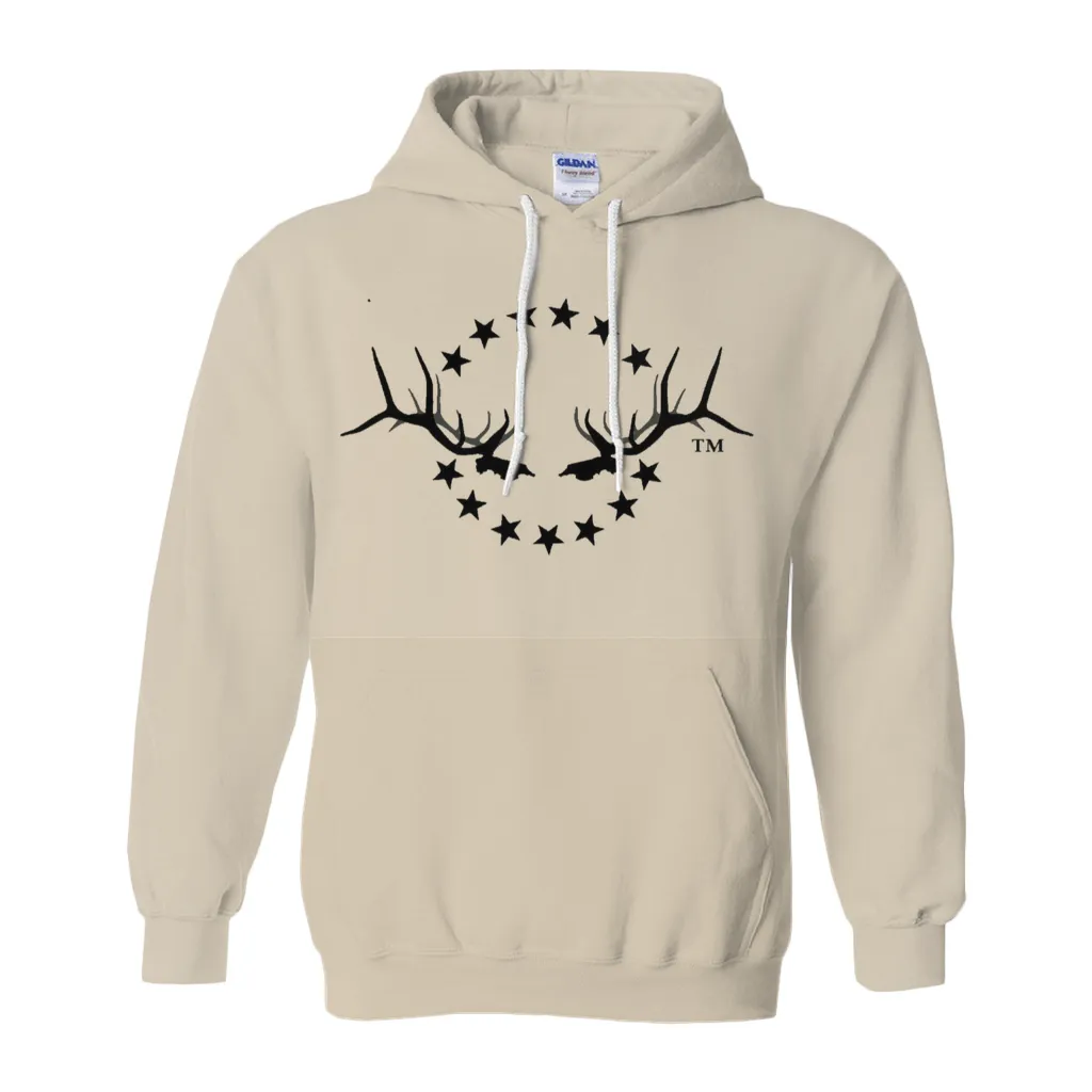 Hooded Sweatshirt with Elk Logo