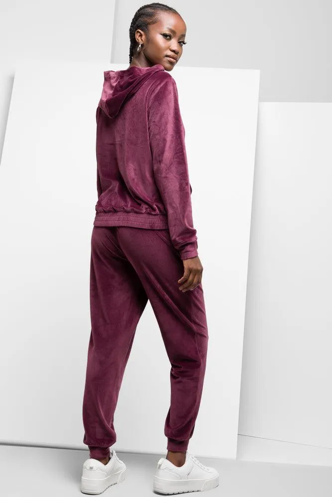 Hooded Zip Through Tracktop Burgundy