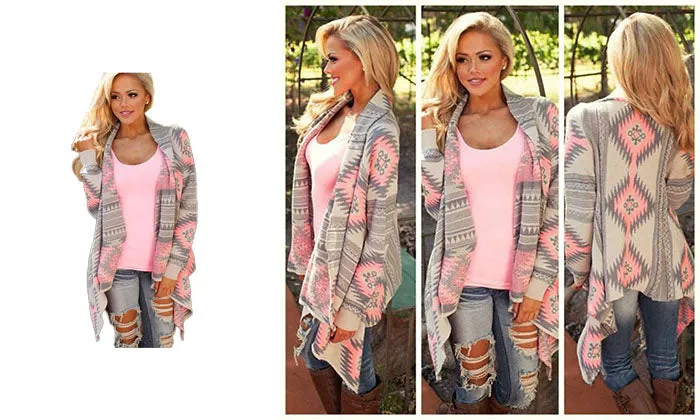 Irregularly Printed Cardigans