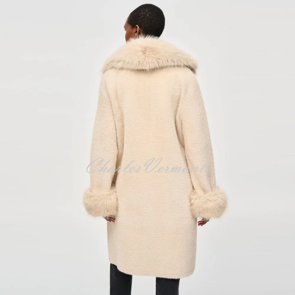 Joseph Ribkoff Faux Fur Coat - Style 243923 (Champagne)