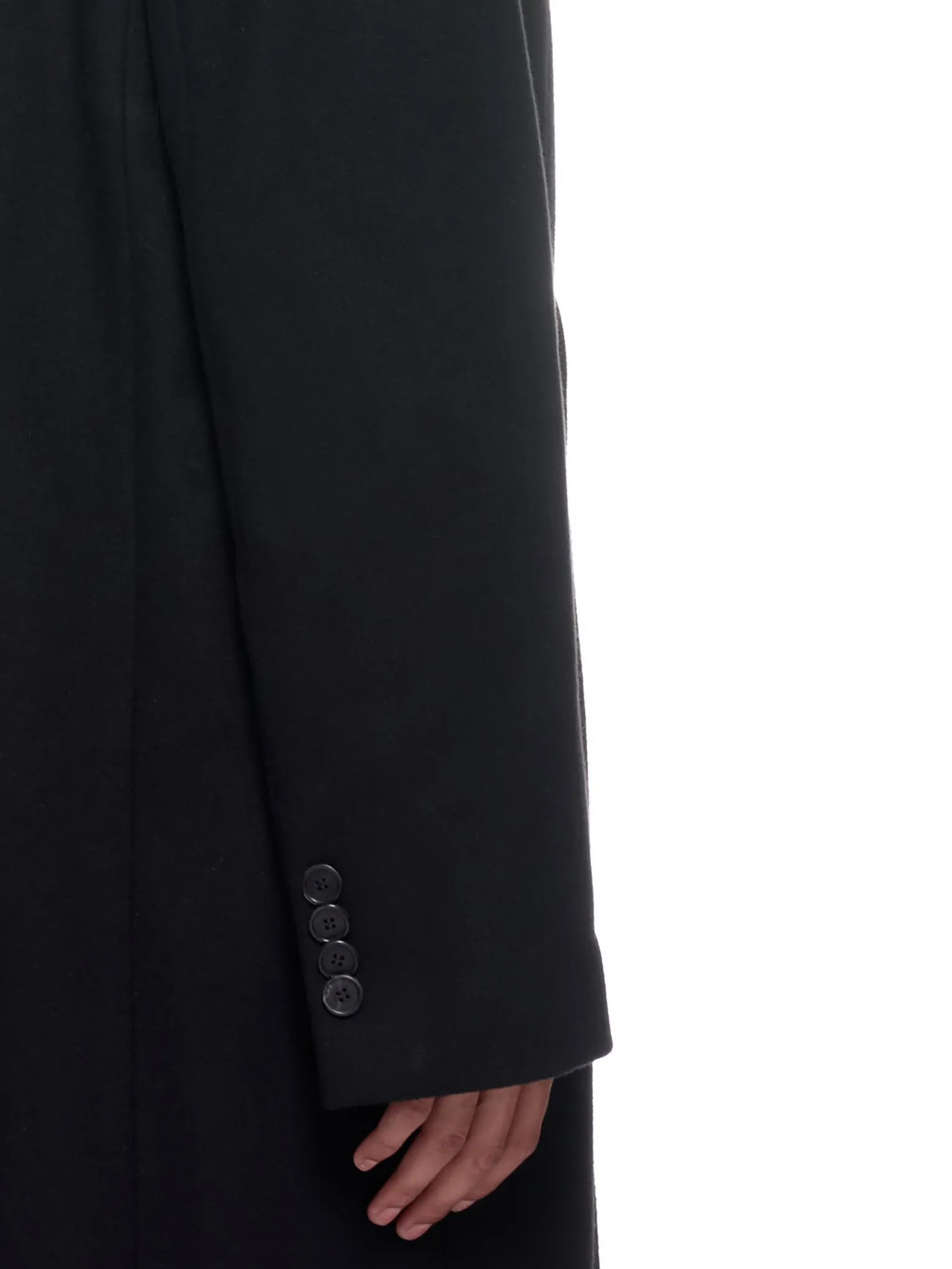 Layered Wool Trench Coat (JC0X30H315-BLACK)