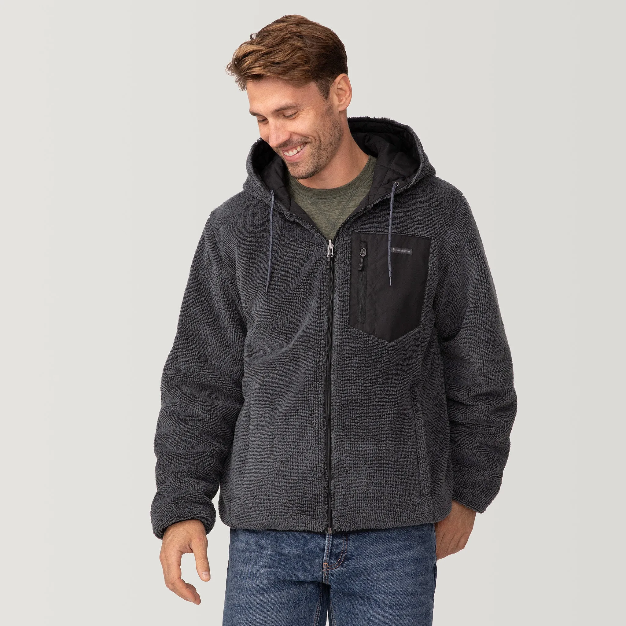 Men's Atlas Hooded Quilted Reversible Sherpa Jacket