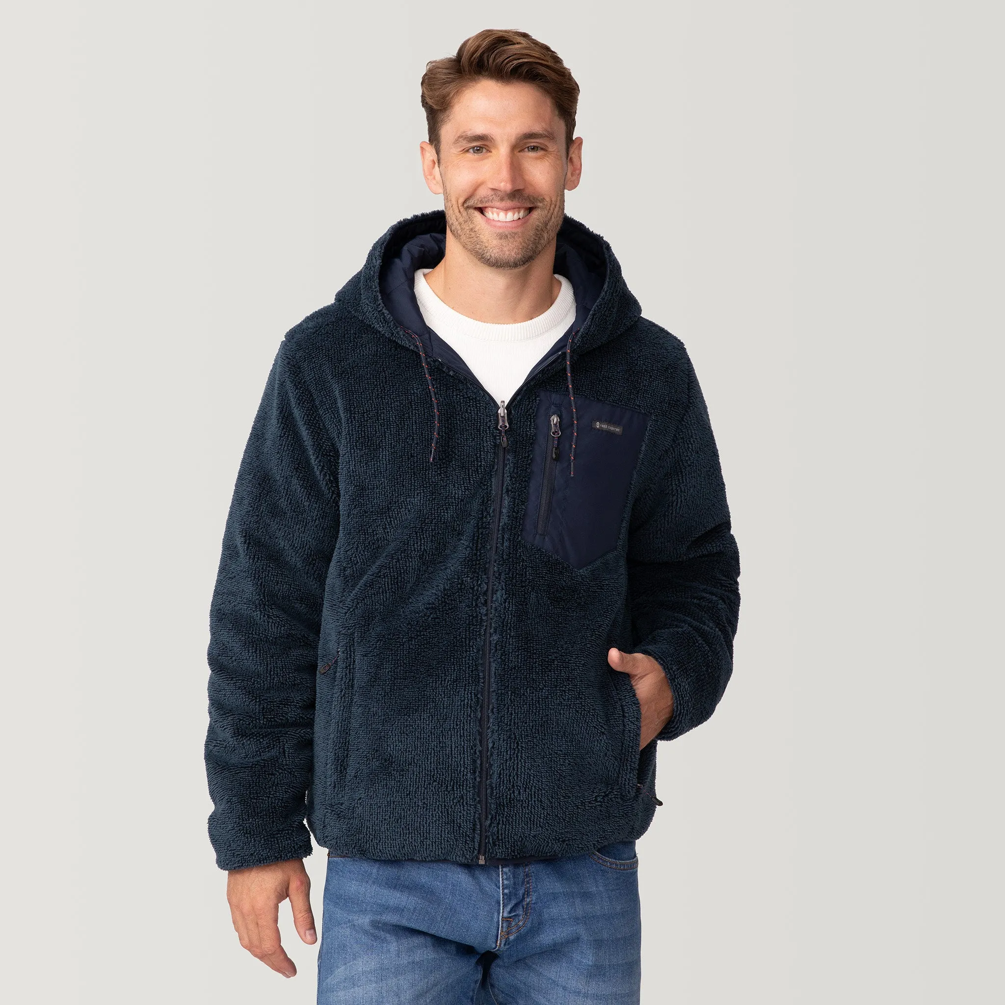 Men's Atlas Hooded Quilted Reversible Sherpa Jacket