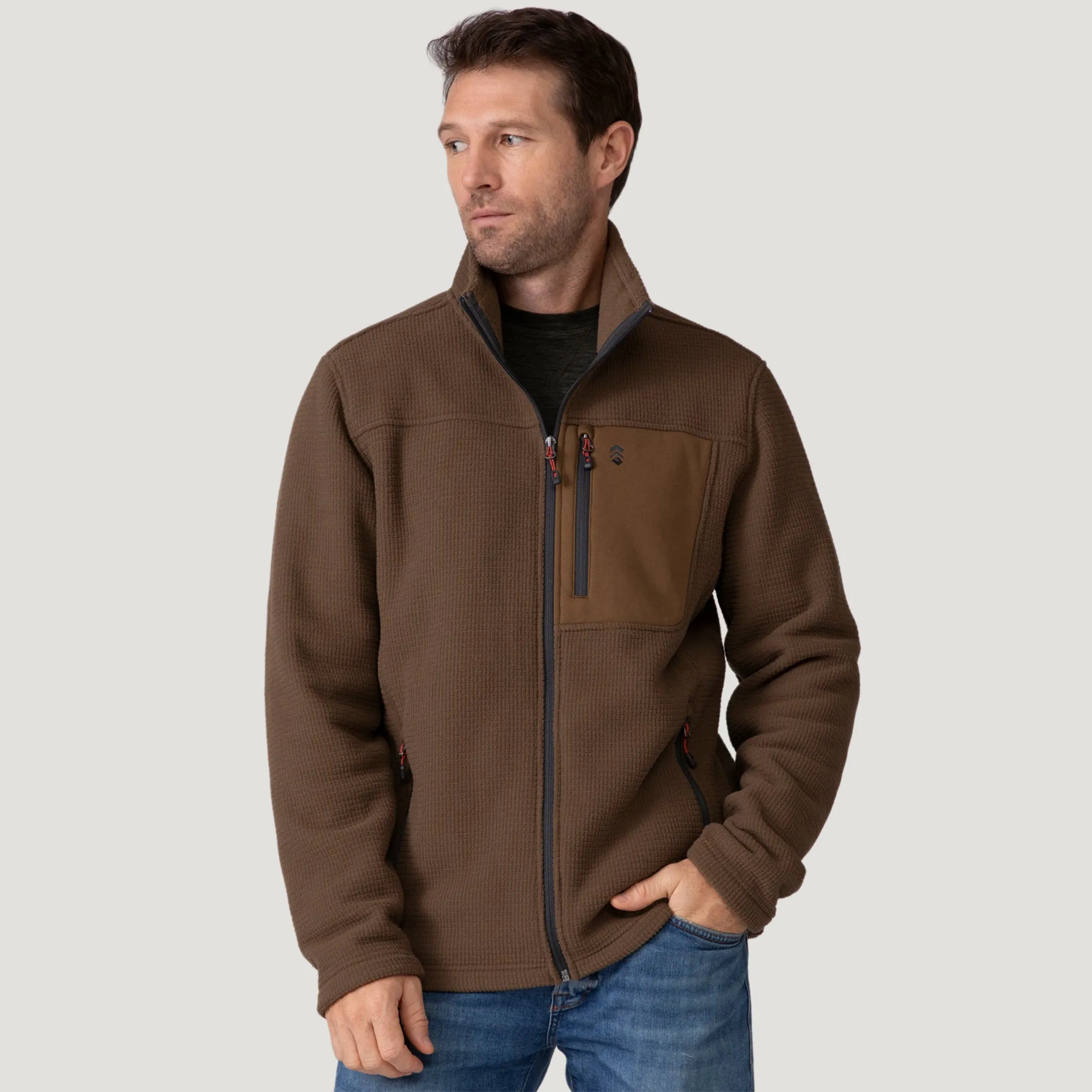 Men's Dire Wolf II Grid Fleece Jacket