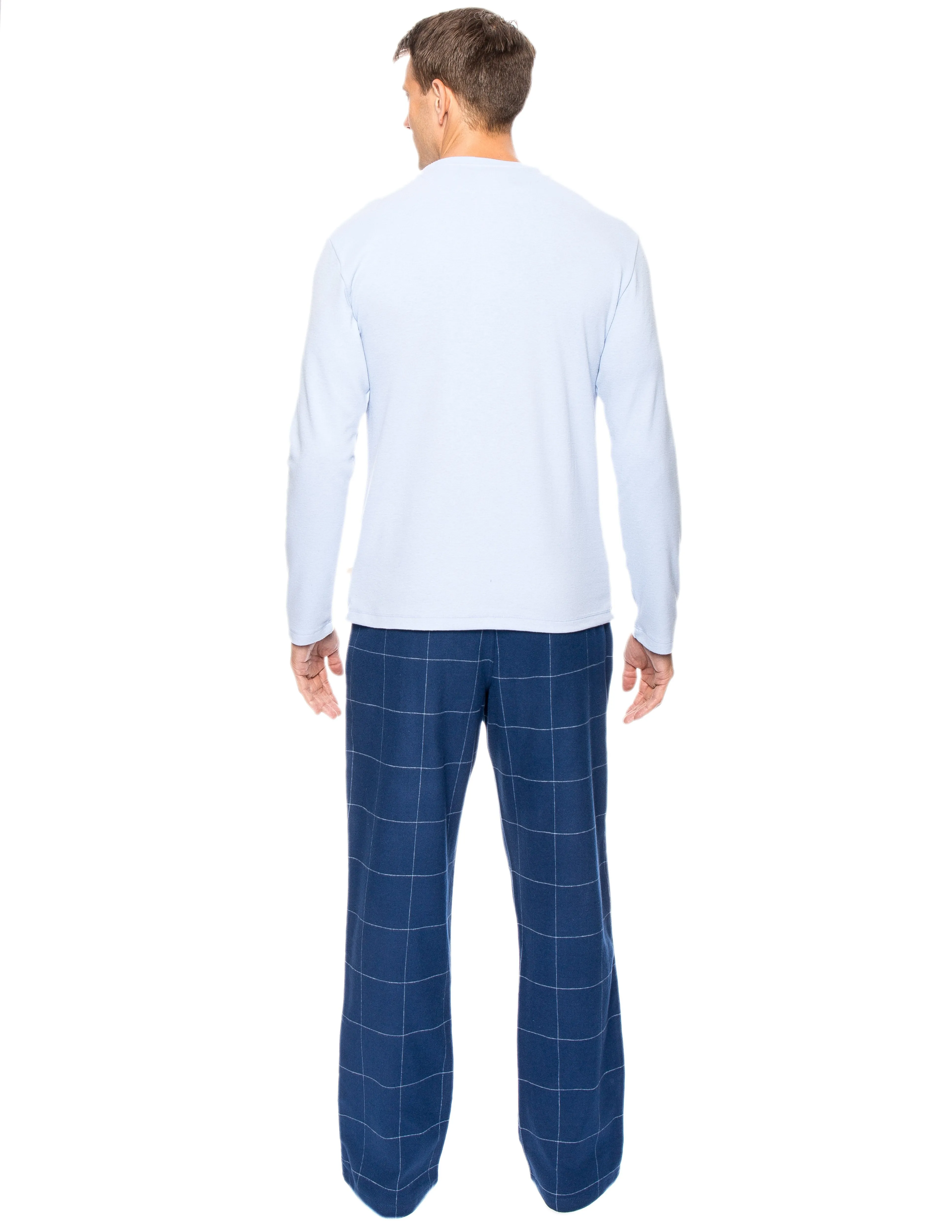 Mens Premium 100% Cotton Flannel Lounge Set