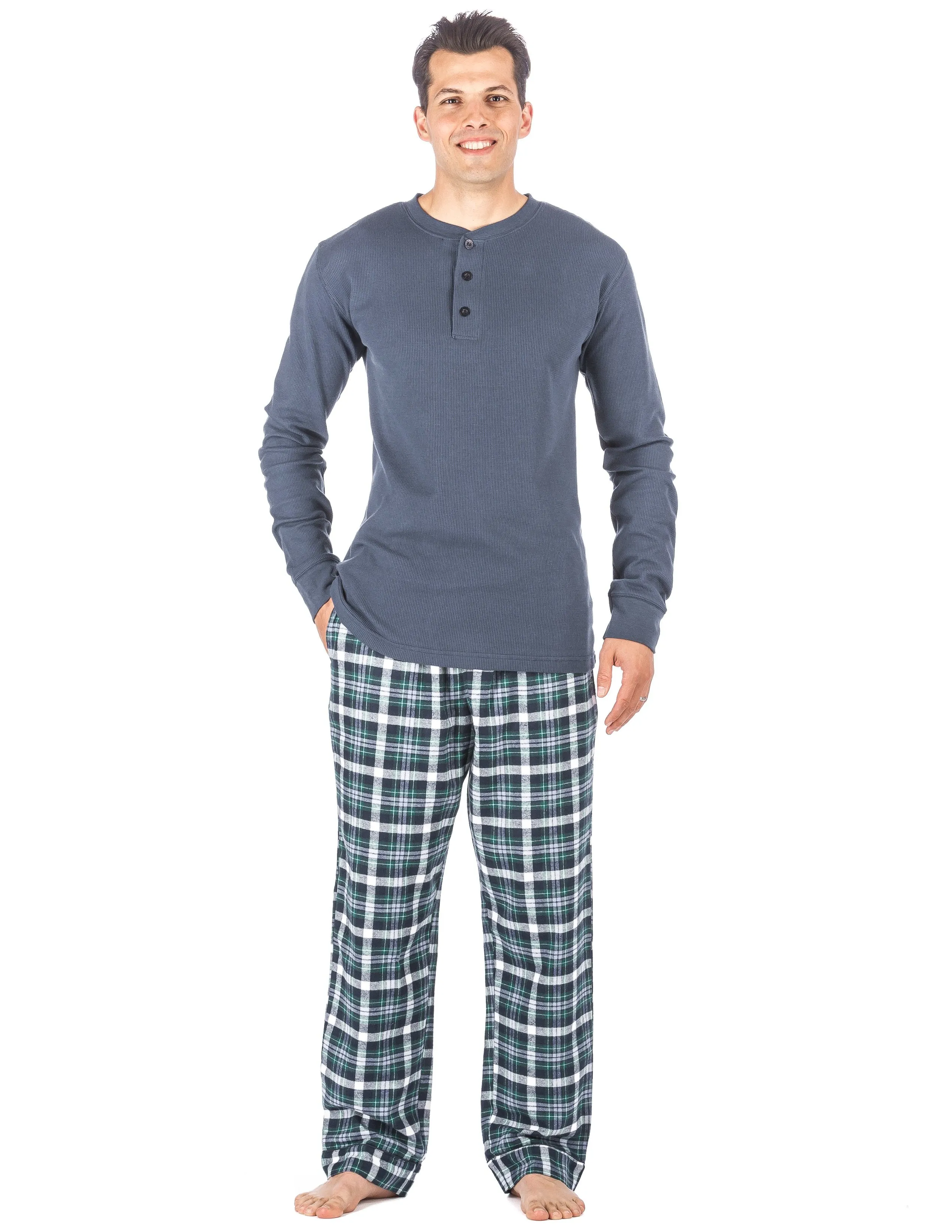 Mens Premium 100% Cotton Flannel Lounge Set