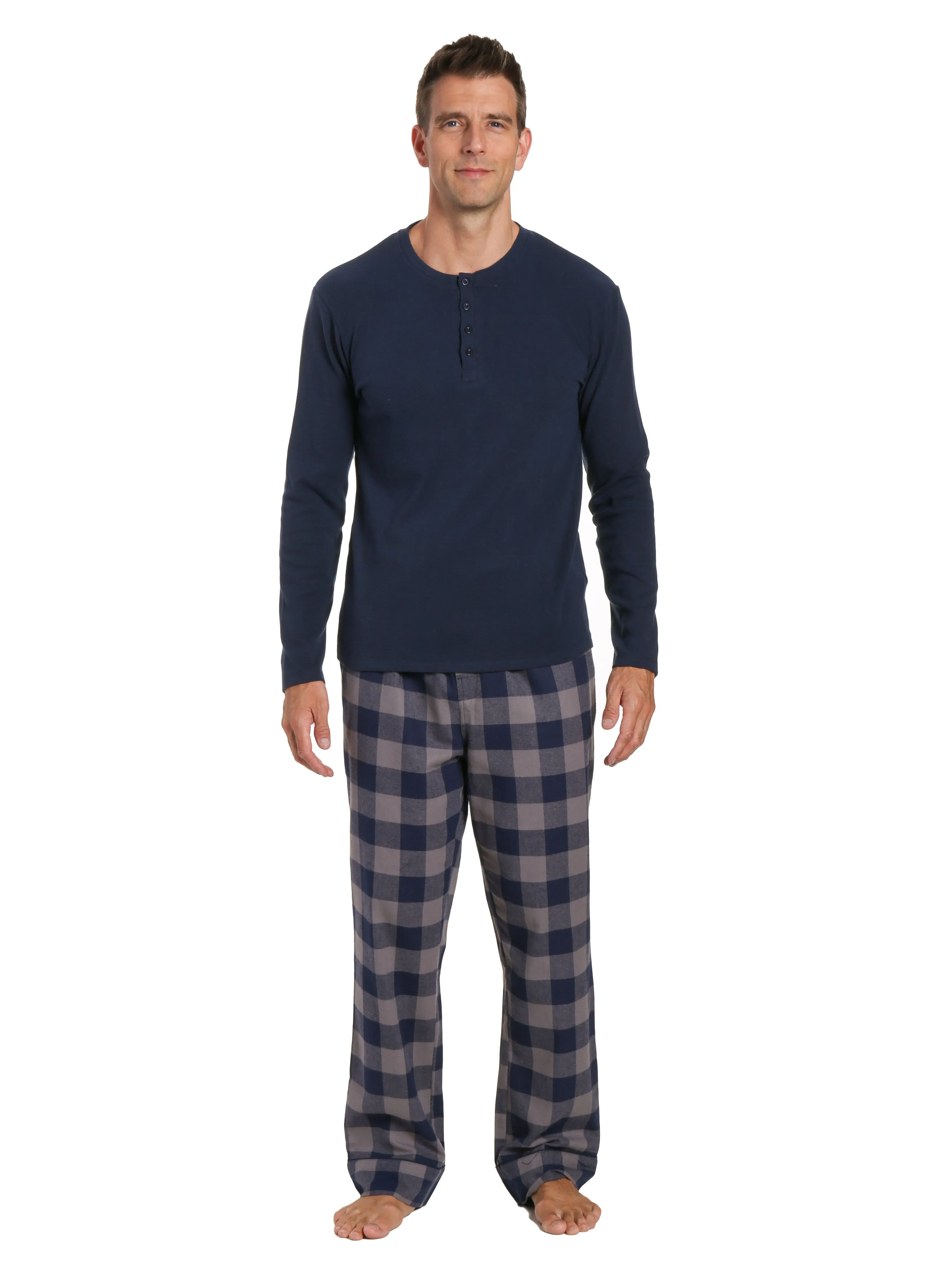 Mens Premium 100% Cotton Flannel Lounge Set