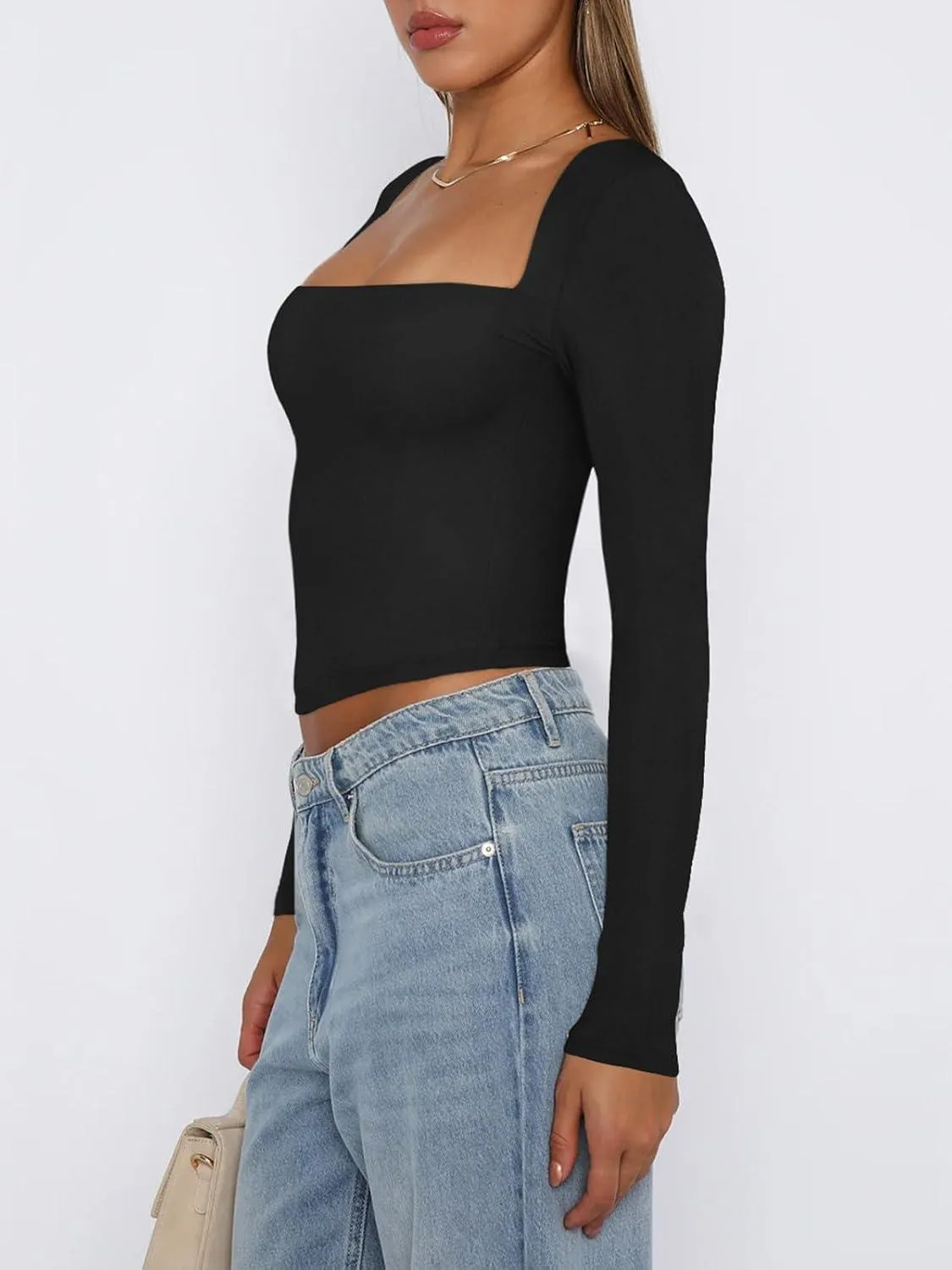 Midnight Horizon Square Neck Crop Top