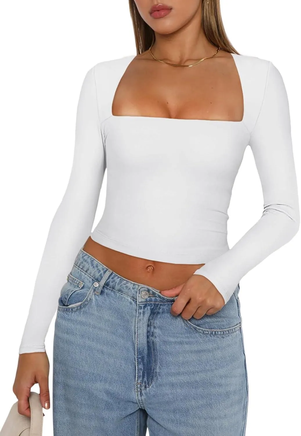 Midnight Horizon Square Neck Crop Top