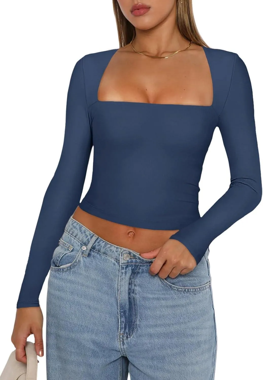 Midnight Horizon Square Neck Crop Top