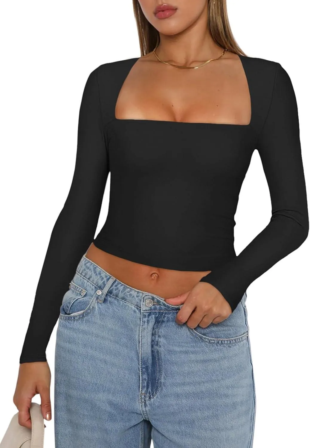 Midnight Horizon Square Neck Crop Top