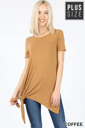 Mocha Plus Relax Fit Short Sleeve Top