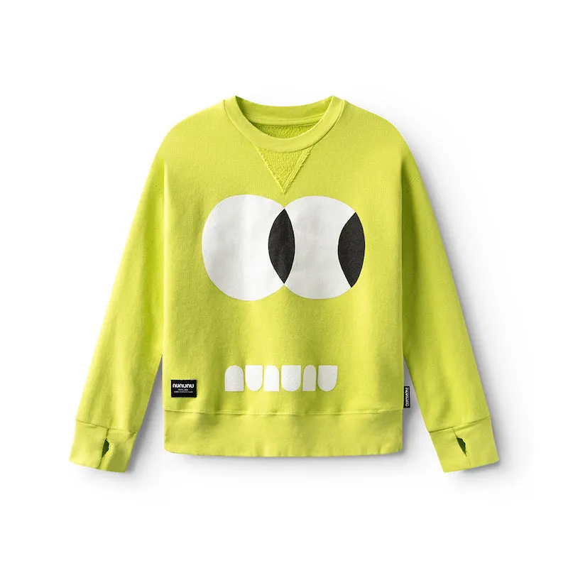 NUNUNU Side Eye Sweatshirt Hot Lime