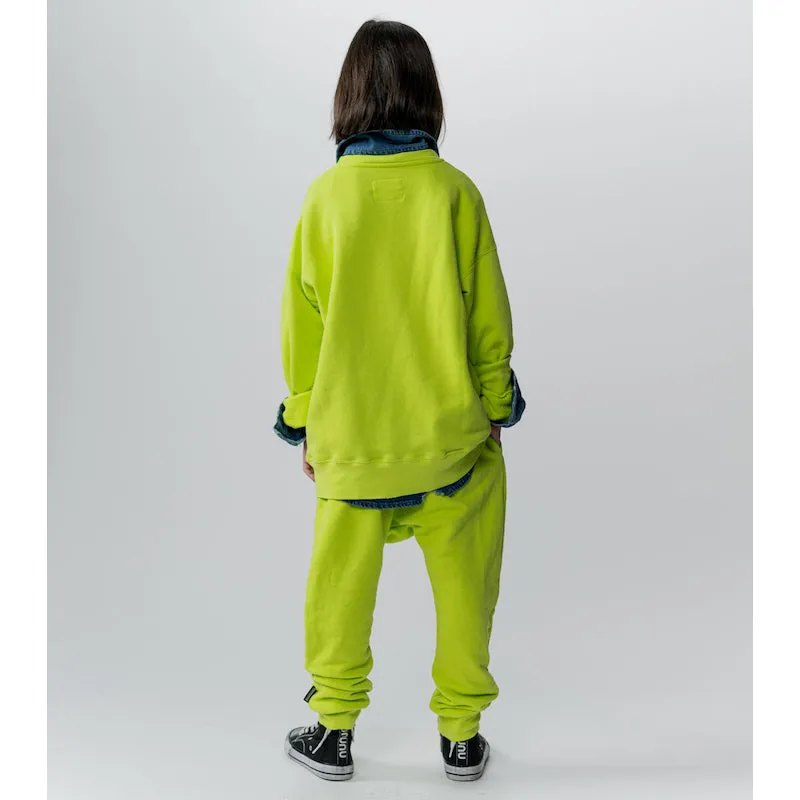 NUNUNU Side Eye Sweatshirt Hot Lime