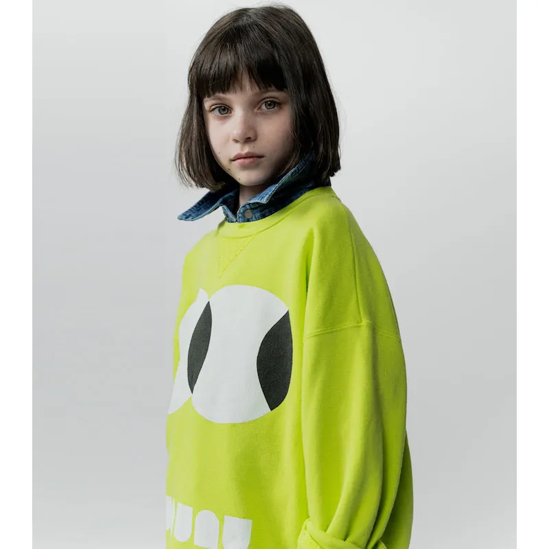 NUNUNU Side Eye Sweatshirt Hot Lime