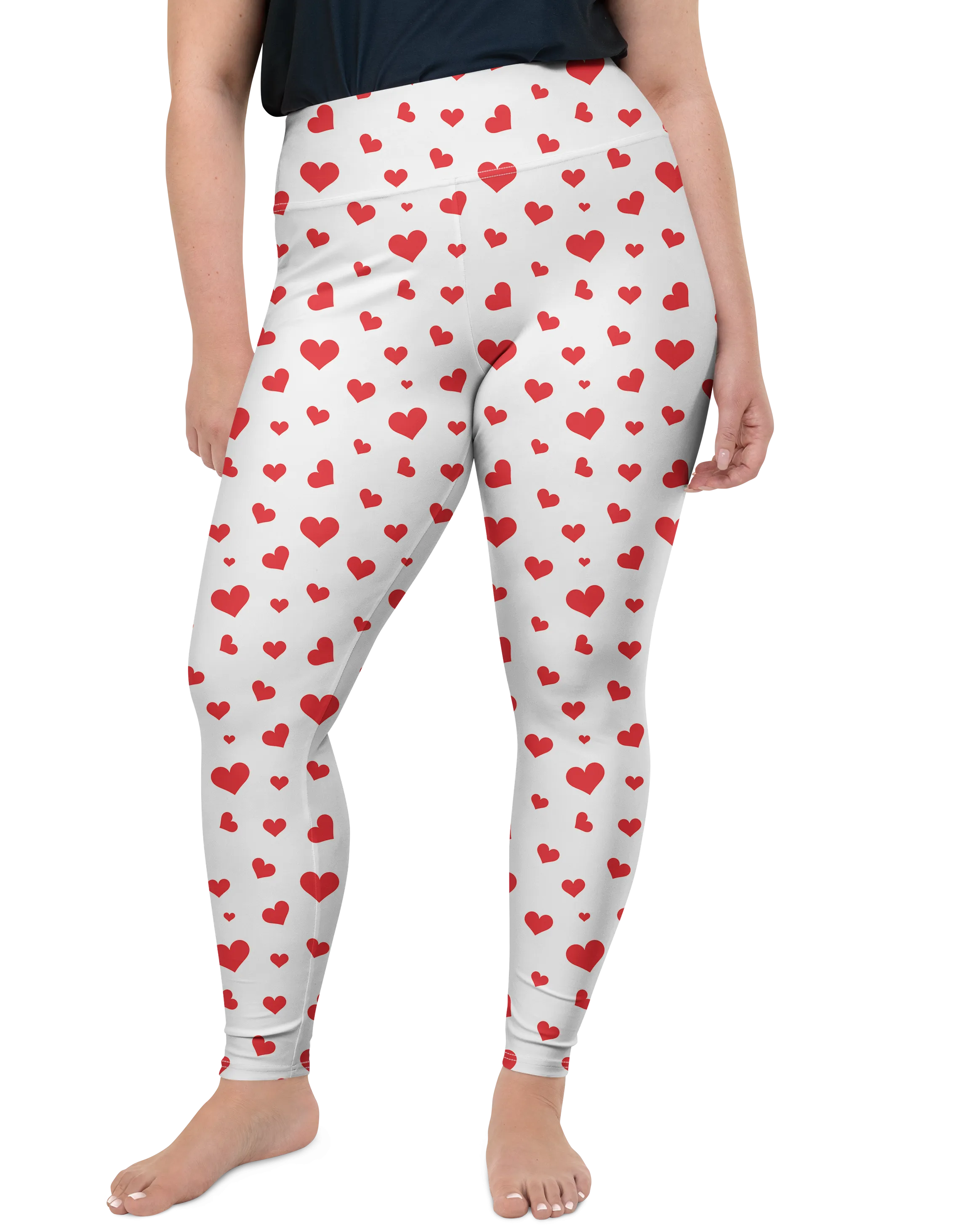 Red Hearts Plus Size Leggings