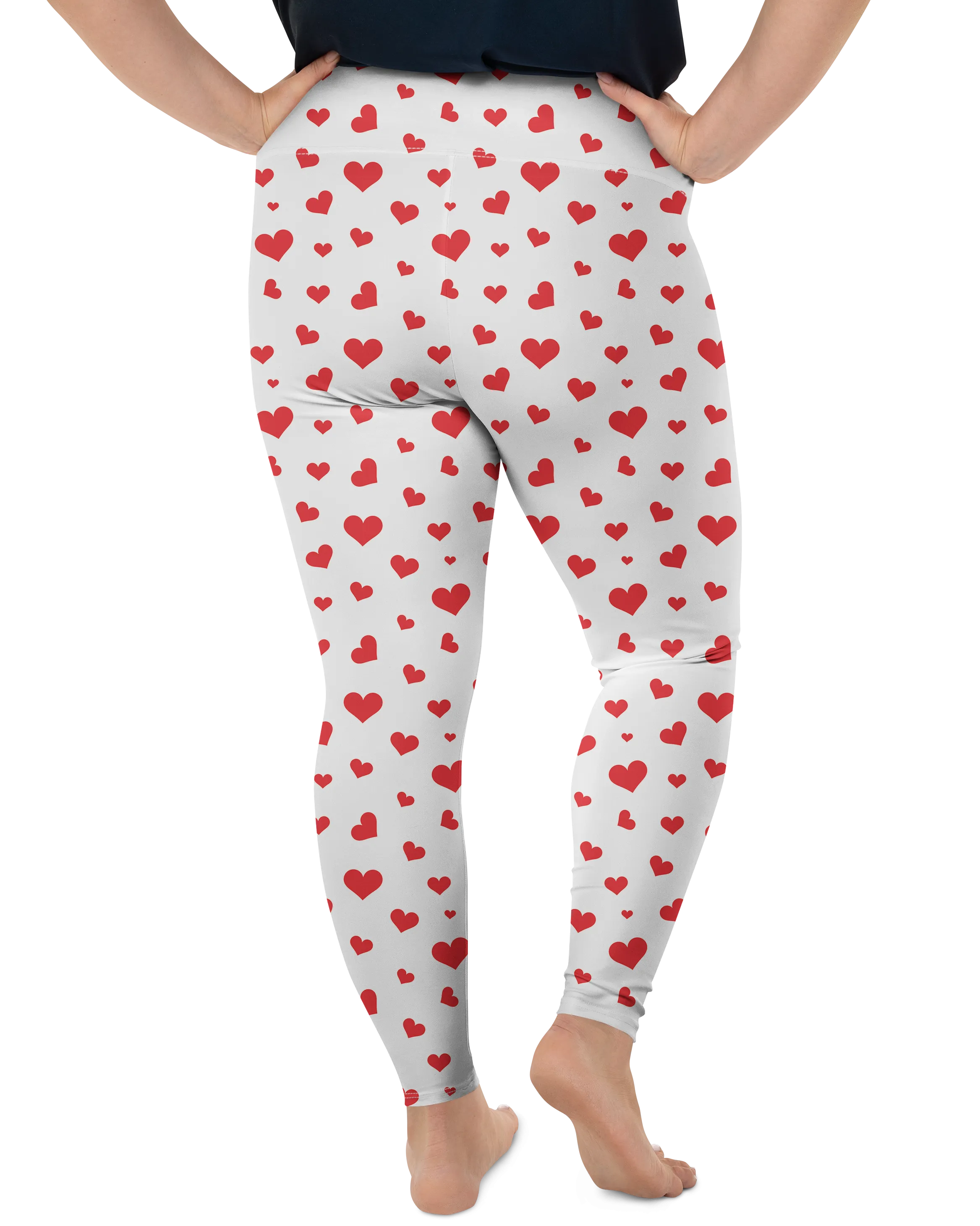 Red Hearts Plus Size Leggings