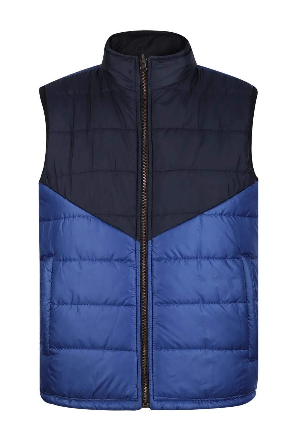 Reversible Puffer Jacket With Cut And Sew Panel