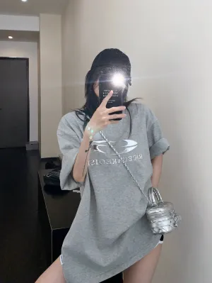 Silver Logo Oversized short-sleeve T-shirt