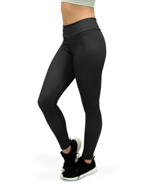 Solid Charcoal Grey Yoga Pants