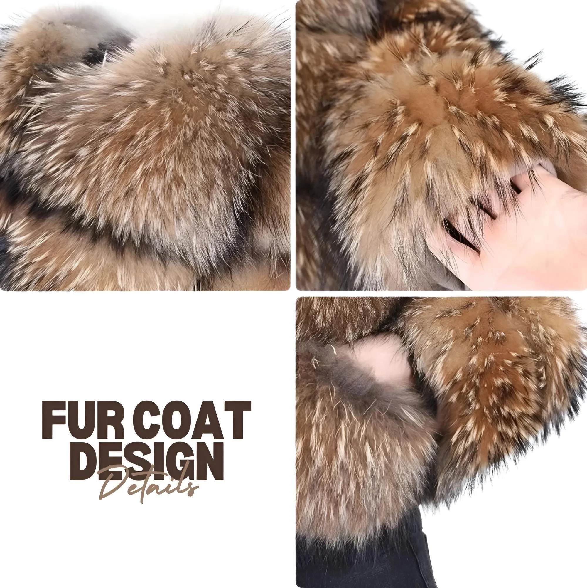 Super Hot Winter Luxury Women's Thick Real Fur Coat Natural Fox Fur Jacket Plus Size Jackets Female