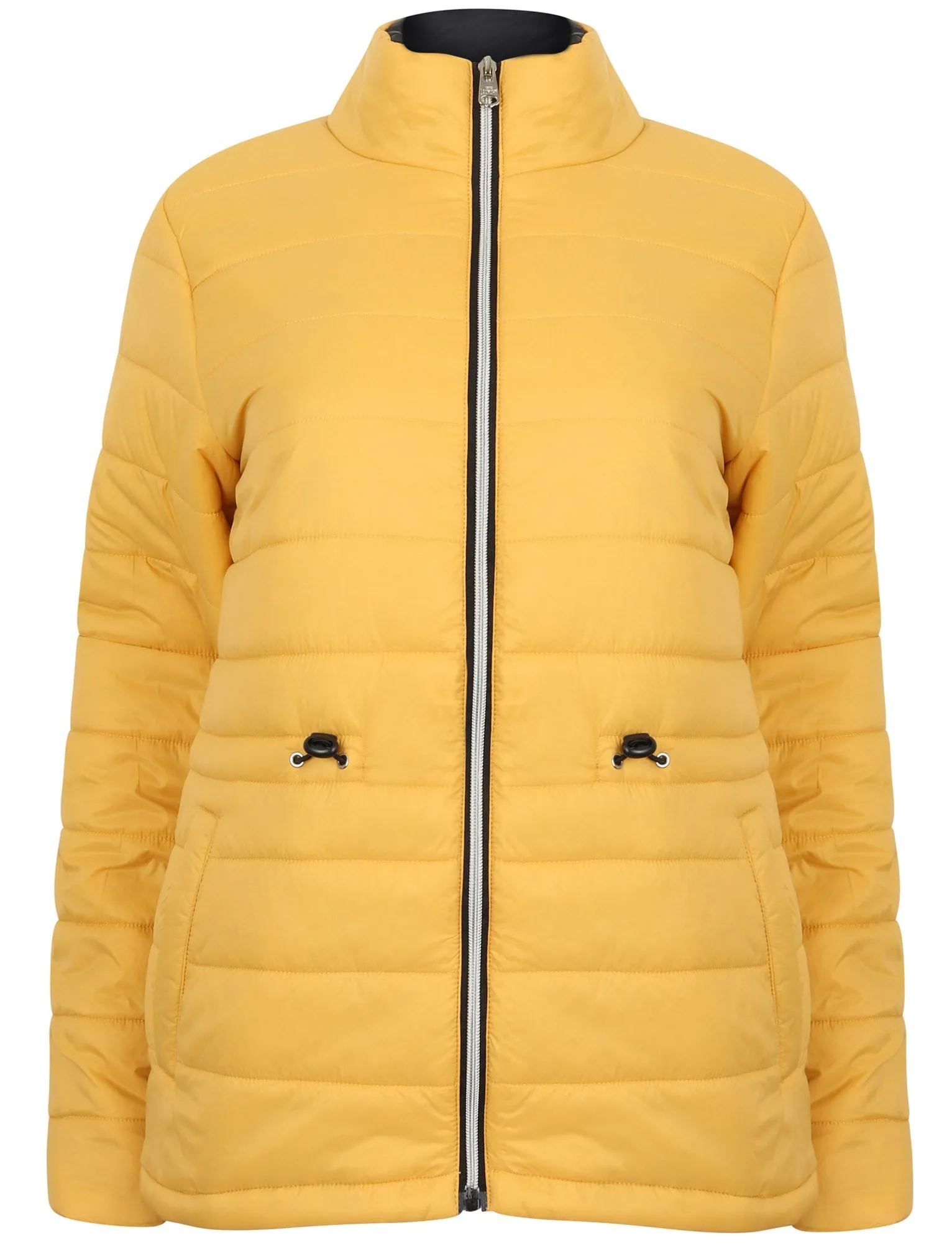 Syros Light Packaway Funnel Neck Quilted Jacket in Golden Apricot - Tokyo Laundry