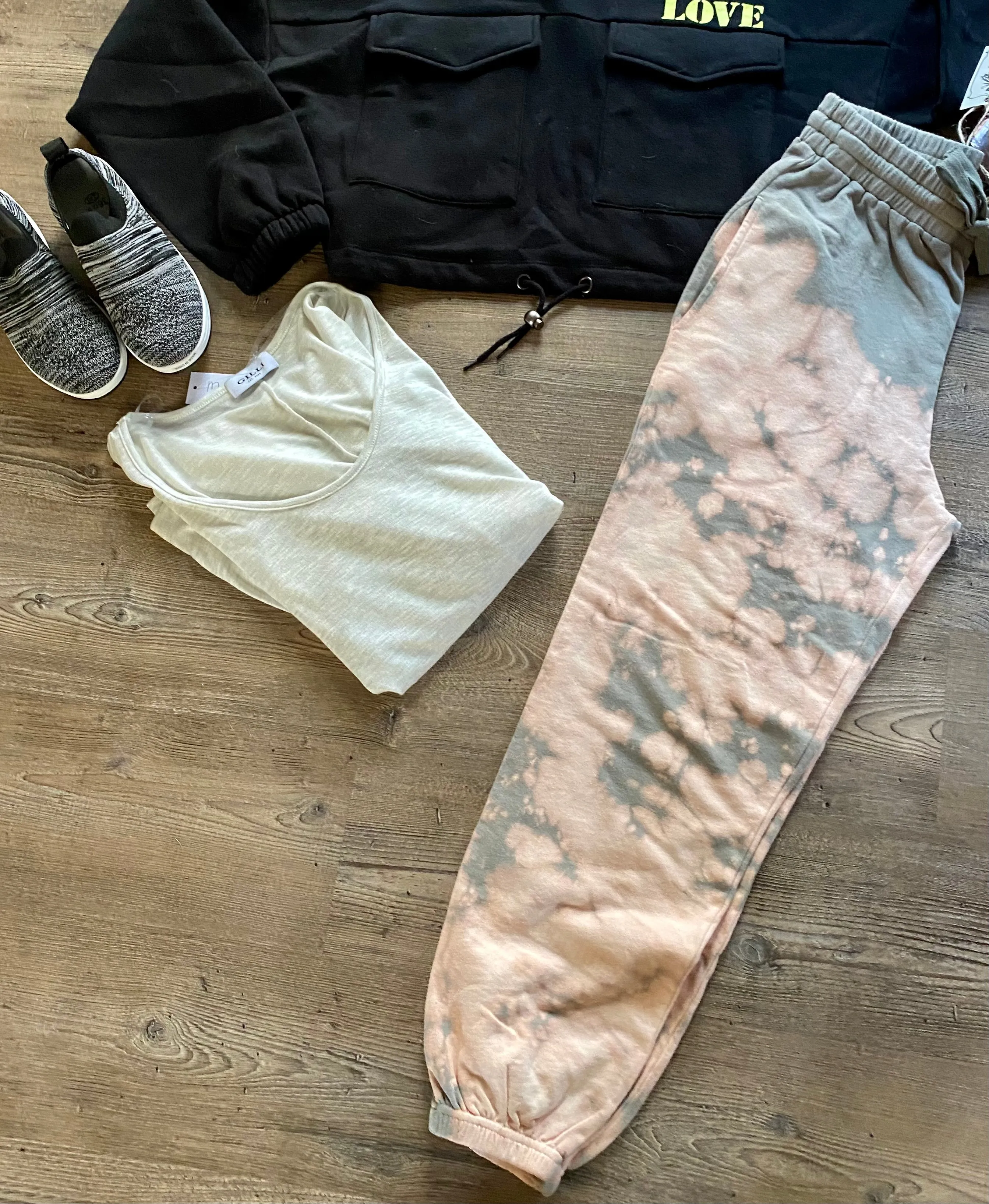 Tie dye Washed Terry Knit Sweatpants