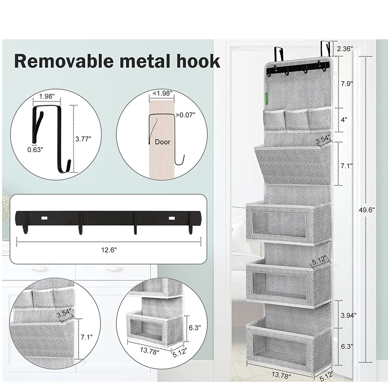 VICTORICH All-in-one Over The Door Storage Organizer