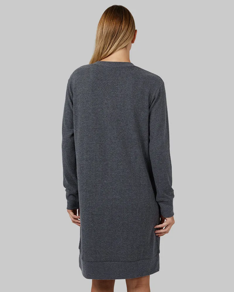 WOMEN'S SOFT SWEATER KNIT VNECK DRESS